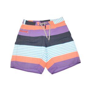 Patagonia Board Shorts Mens Size 34 Striped Hydropeak Stretch Outdoor Casual